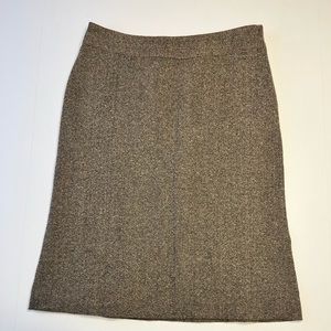 Gap Women’s Wool/Silk Blend Tan/Brown Straight Skirt 4